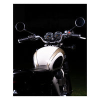 Trip Machine, leather handlebar grip wraps - Black
